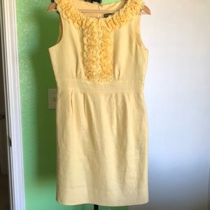 Taylor size 8 yellow linen dress